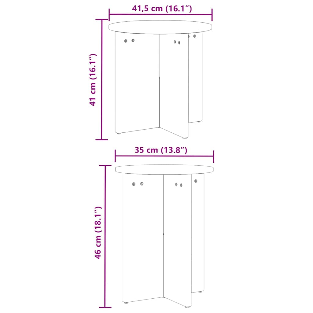 Kava Stol 2 pcs Bijelo