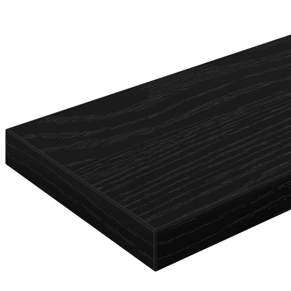 Police za knjige 4 pcs Crna 100 x 10 x 1,5 cm Konstruirano drvo