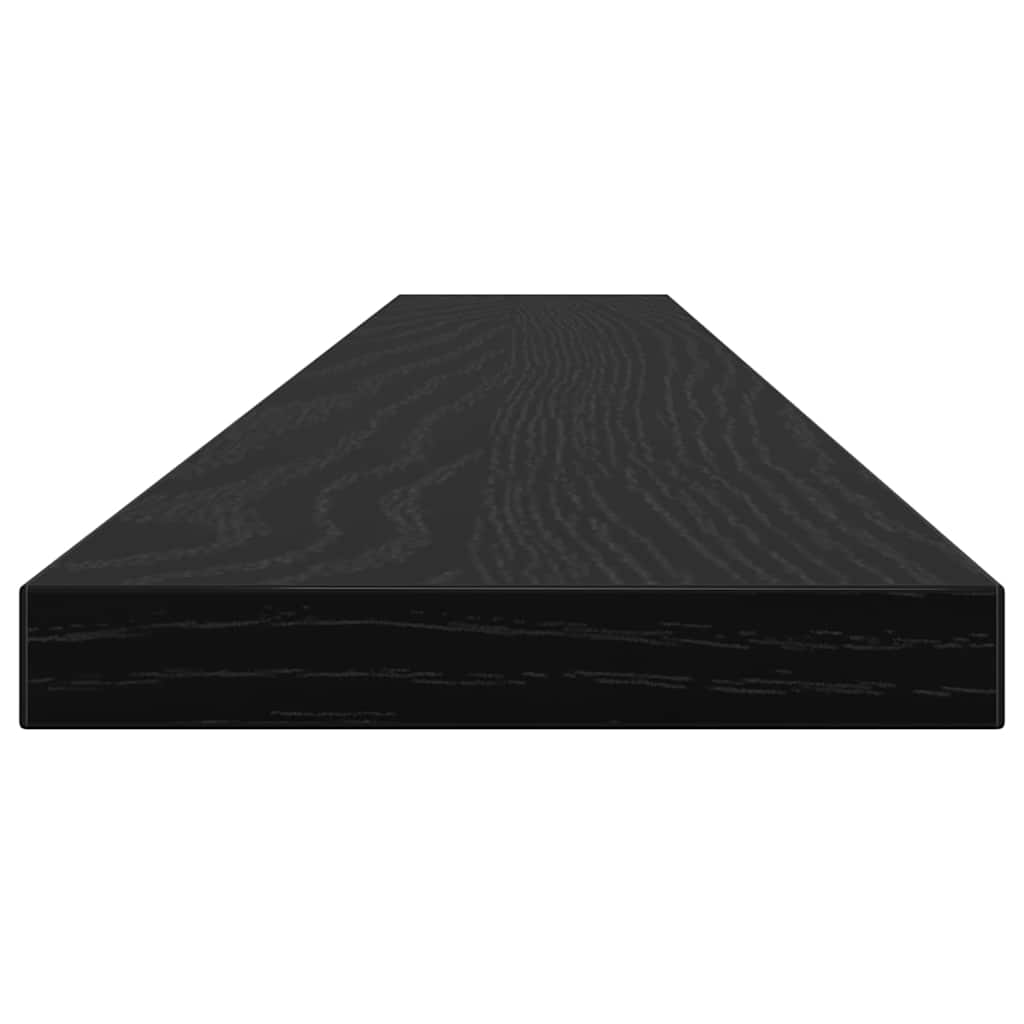 Police za knjige 4 pcs Crna 100 x 10 x 1,5 cm Konstruirano drvo