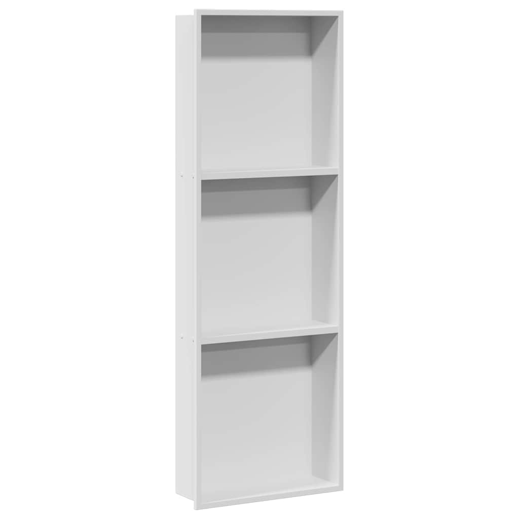 Ničica za tuš Bijeli 90 x 30 x 9,5 cm Nehrđajući čelik