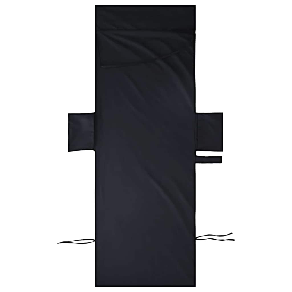 Ručnici za ležaljku 2 pcs Crna 210 x 75 cm Polyester i Polyamid