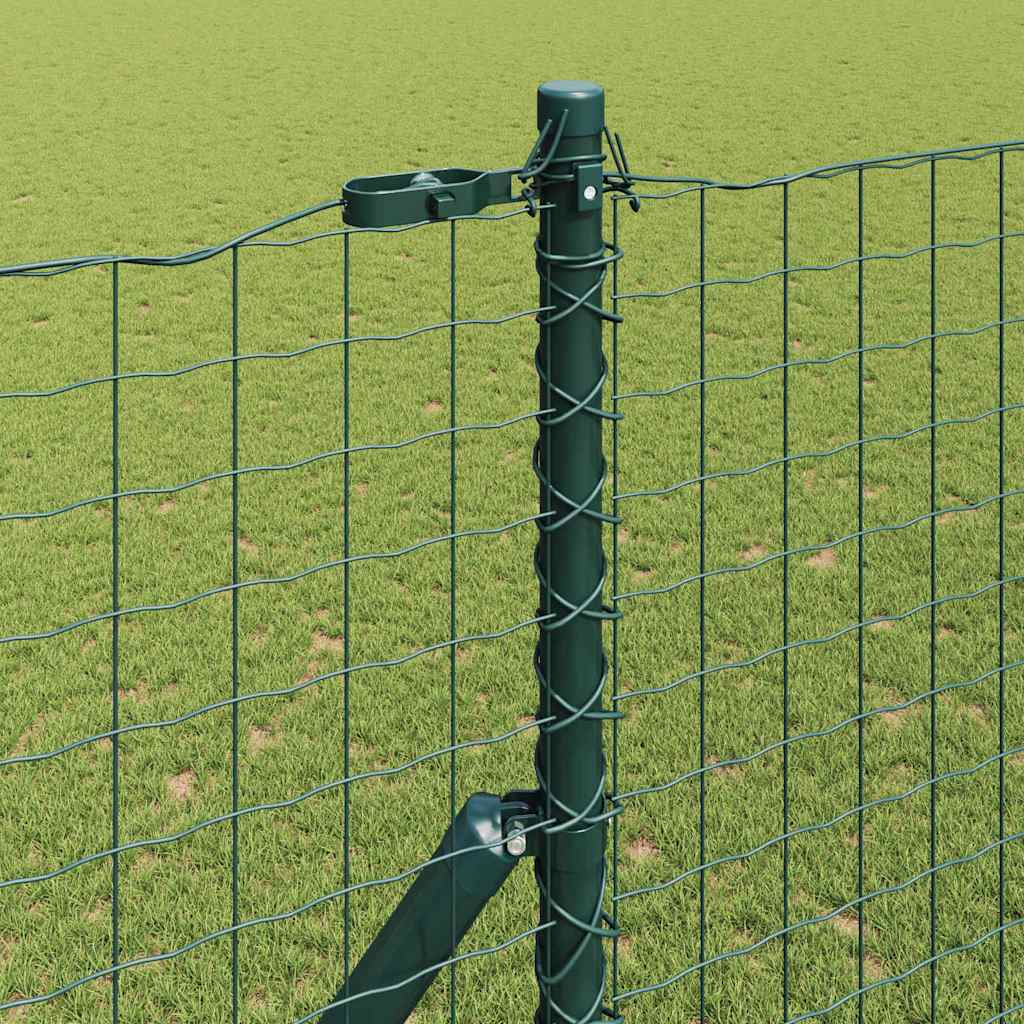 Stup za ogradu 12 kom. Zelena Čelik s praškastim premazom 210 cm