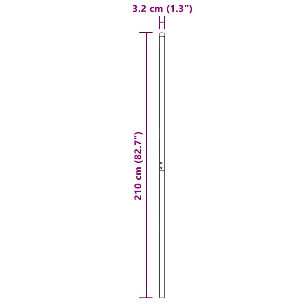 Stup za ogradu 12 kom. Zelena Čelik s praškastim premazom 210 cm