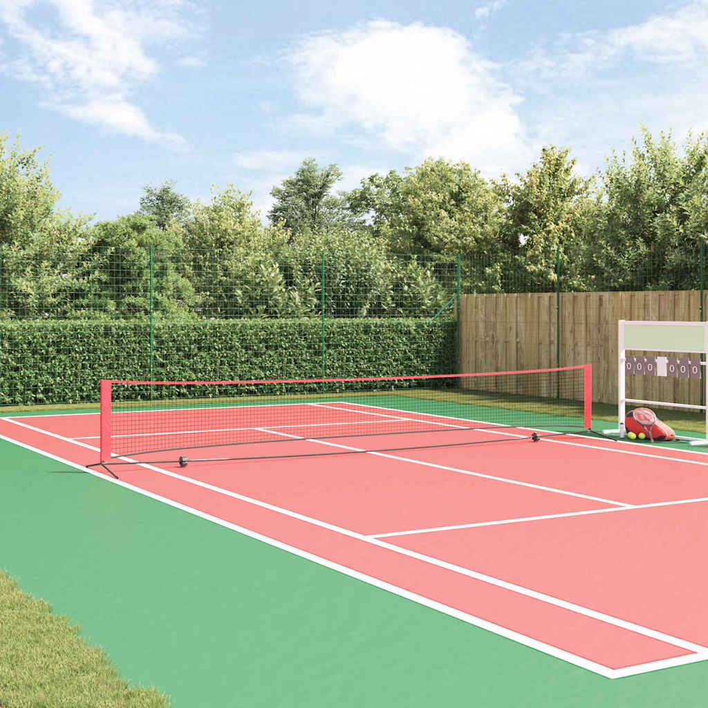 Teniska mreža Crna i crvena 595 x 90,5 x 87 cm Poliester