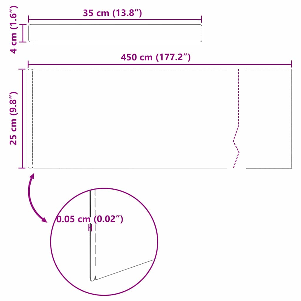Ograda oko Travnjaka 4 pcs Srebrno 450 x 0,05 x 25 cm