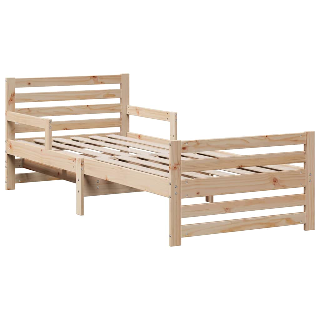 Krevet s produžetnim madracem s uzglavljem Smeđa 80 x 200 cm