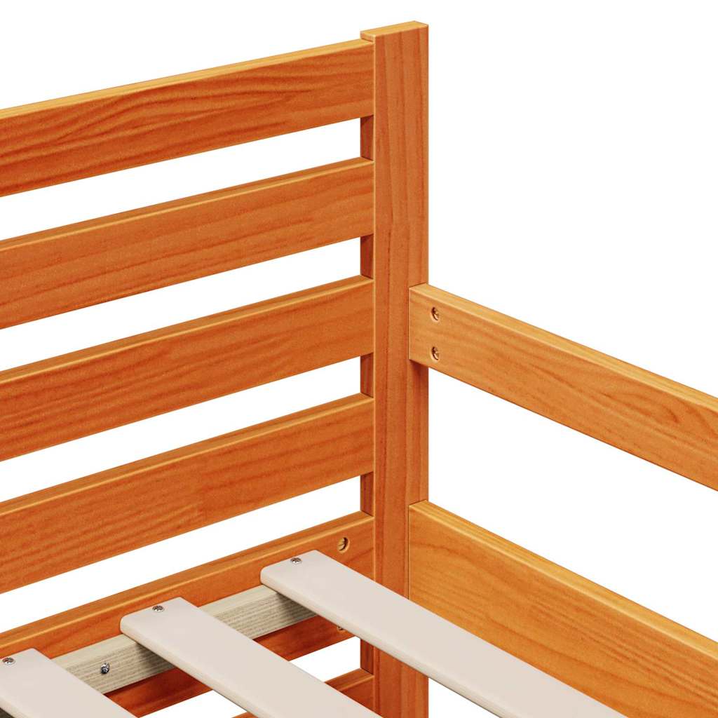 Krevet s produžetnim madracem s uzglavljem Smeđa 80 x 200 cm