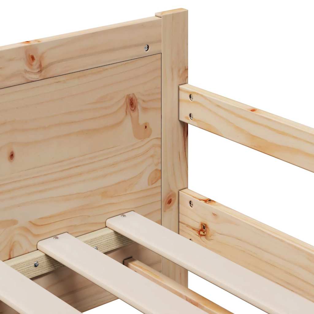 Krevet s produžetnim madracem s uzglavljem Smeđa 80 x 200 cm