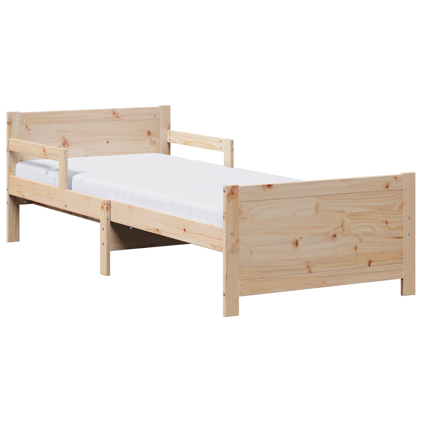Krevet s produžetnim madracem s uzglavljem Smeđa 80 x 200 cm