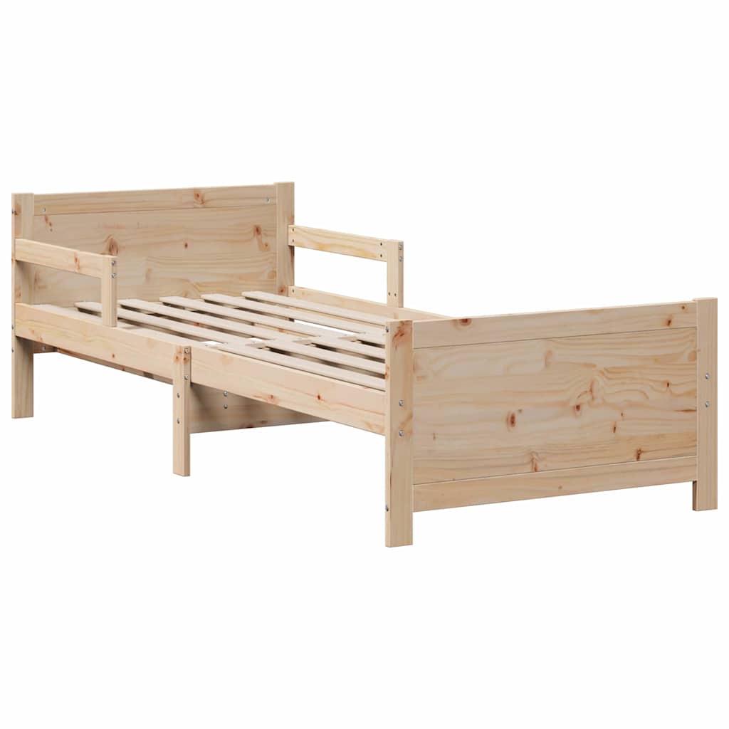 Krevet s produžetnim madracem s uzglavljem Smeđa 80 x 200 cm