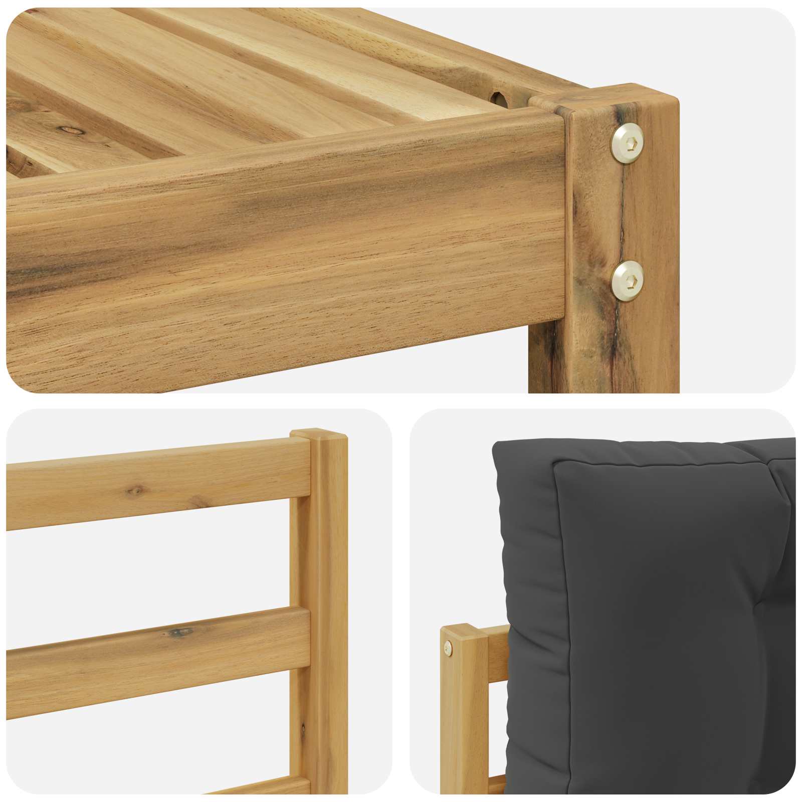 Set vanjskih sofa s jastukom 4 pcs Bijela i antracit