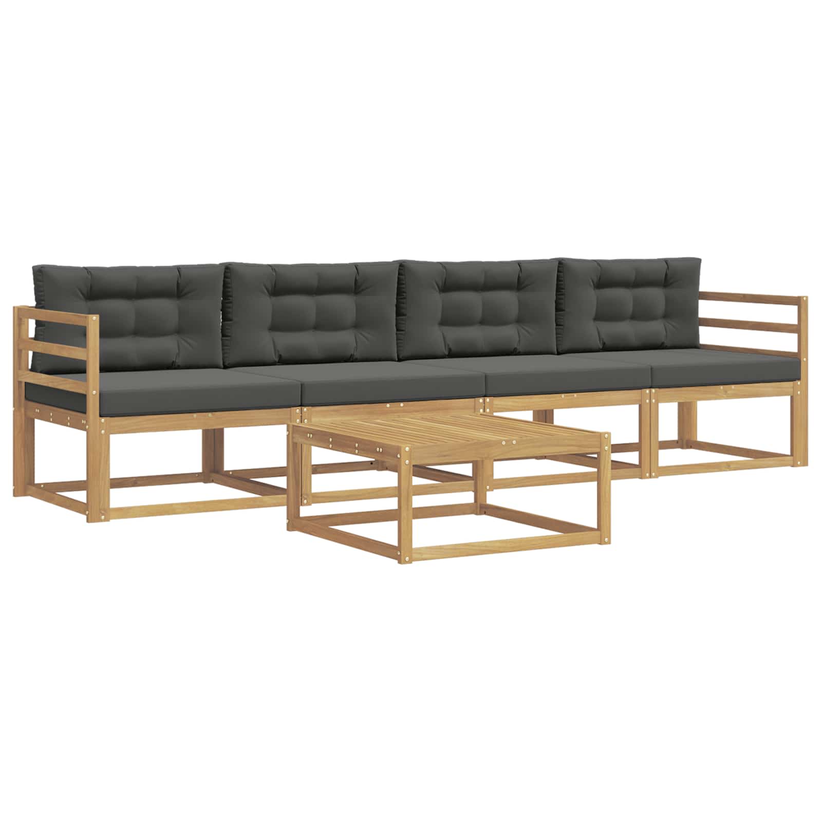 Set vanjskih sofa s jastukom 4 pcs Bijela i antracit