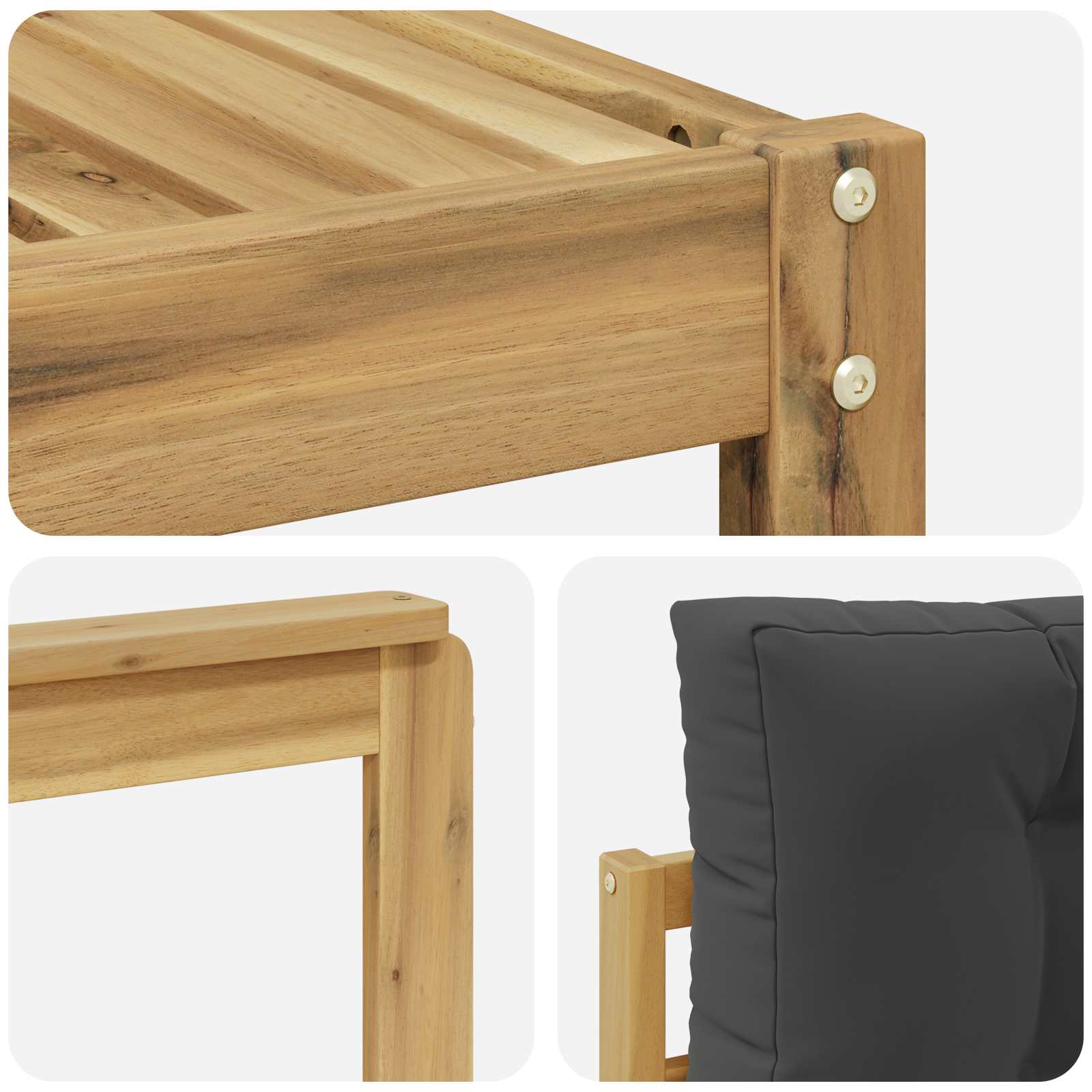 Set vanjskih sofa s jastukom 4 pcs Bijela i antracit
