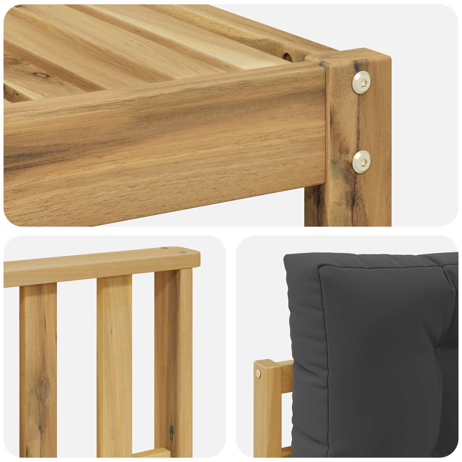 Set vanjskih sofa s jastukom 4 pcs Bijela i antracit