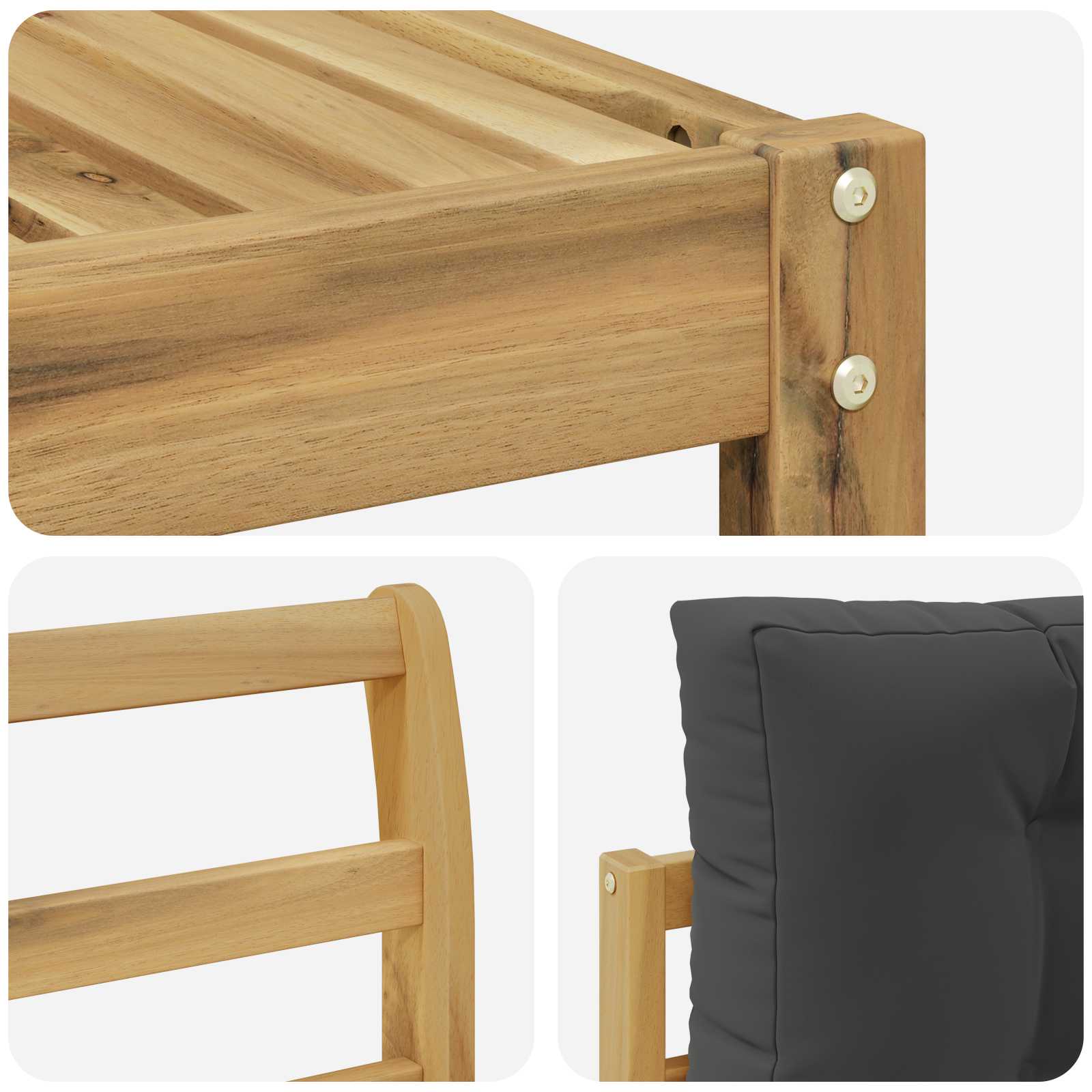 Set vanjskih sofa s jastukom 4 pcs Bijela i antracit