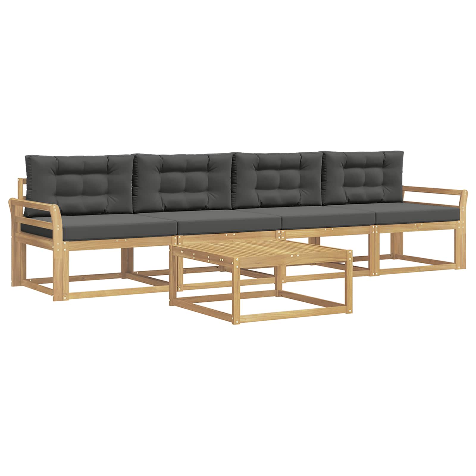 Set vanjskih sofa s jastukom 4 pcs Bijela i antracit