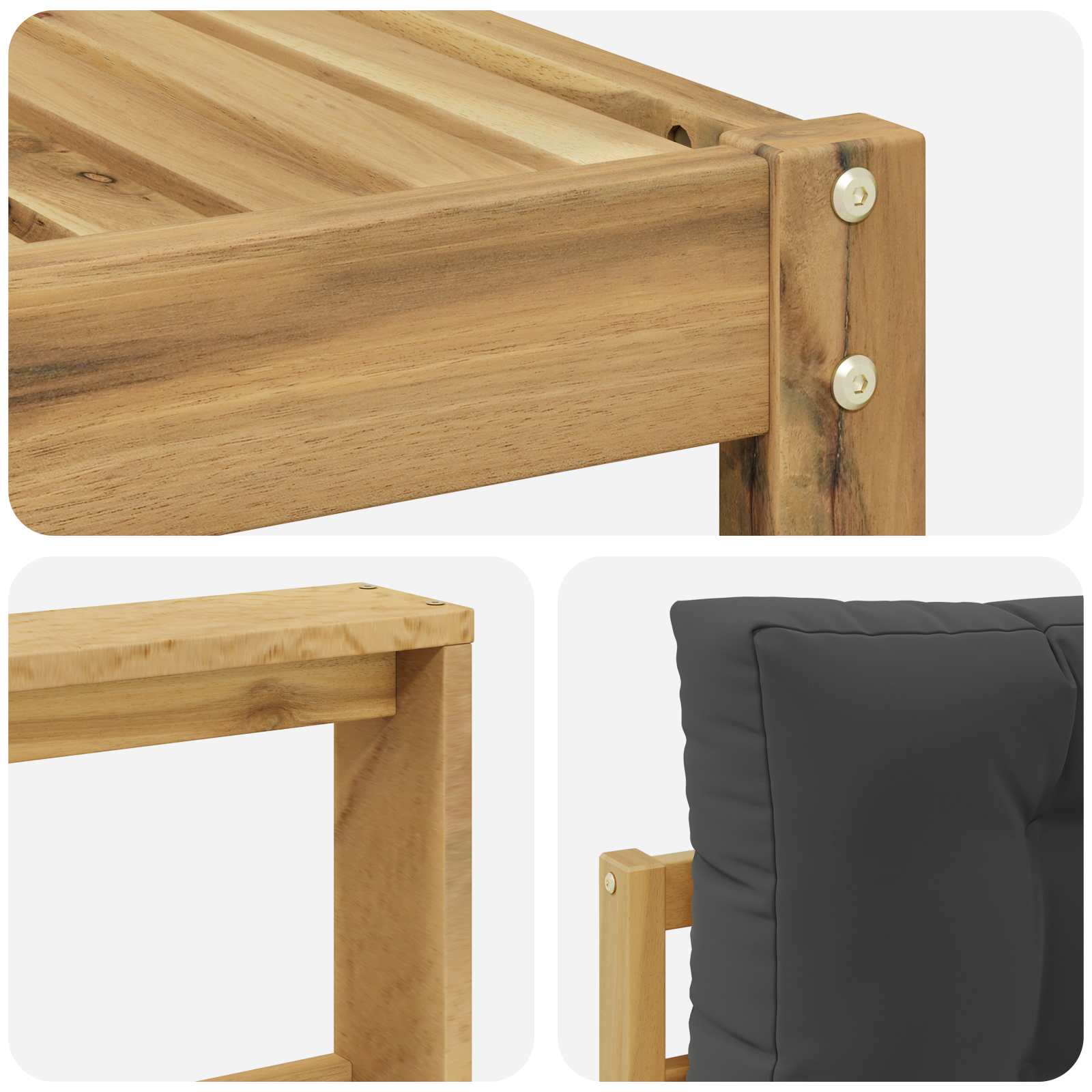 Set vanjskih sofa s jastukom 4 pcs Bijela i antracit