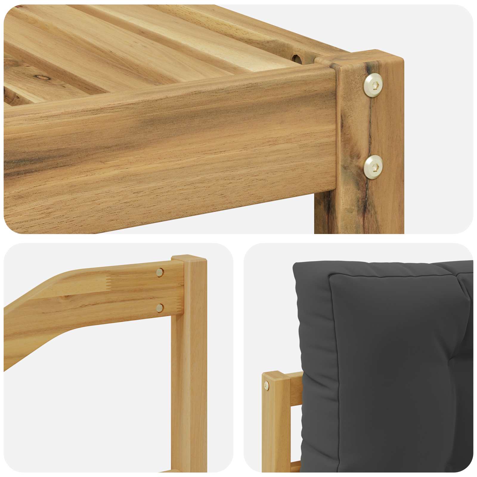 Set vanjskih sofa s jastukom 4 pcs Bijela i antracit
