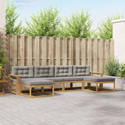 Set vanjskih sofa 6 kom. Bijela i svjetlosiva Smeđa 337 x 162,5 x 73 cm