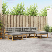 Set vanjskih sofa 6 kom. Bijela i svjetlosiva Smeđa 325 x 162,5 x 73 cm