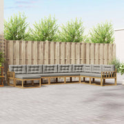 Set vanjskih sofa 8 kom. Bijela i svjetlosiva 406 x 247,5 x 73 cm