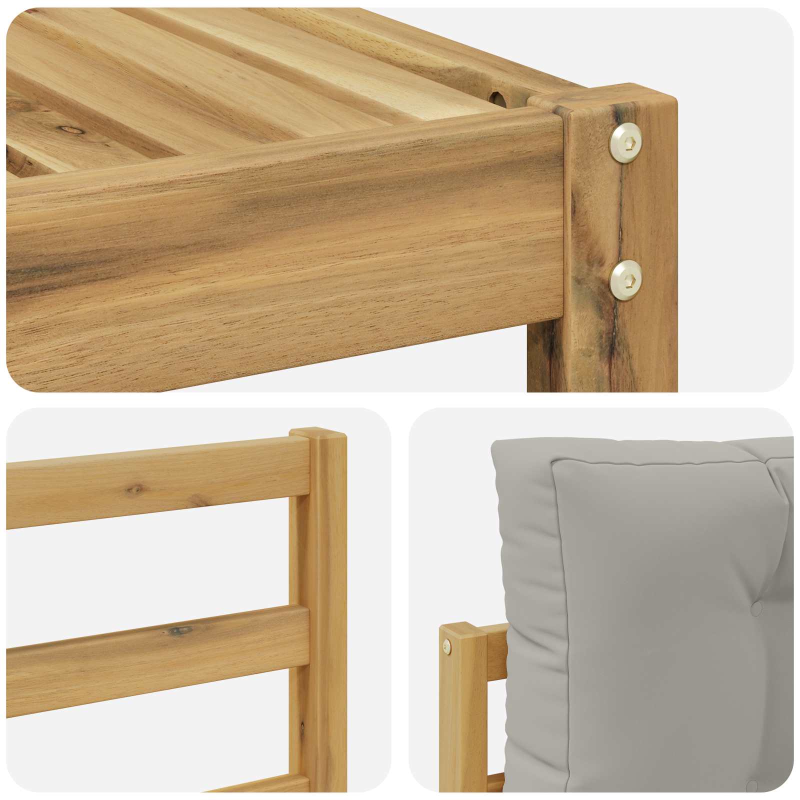 Set vanjskih sofa 9 pcs Bijela i svjetlosiva