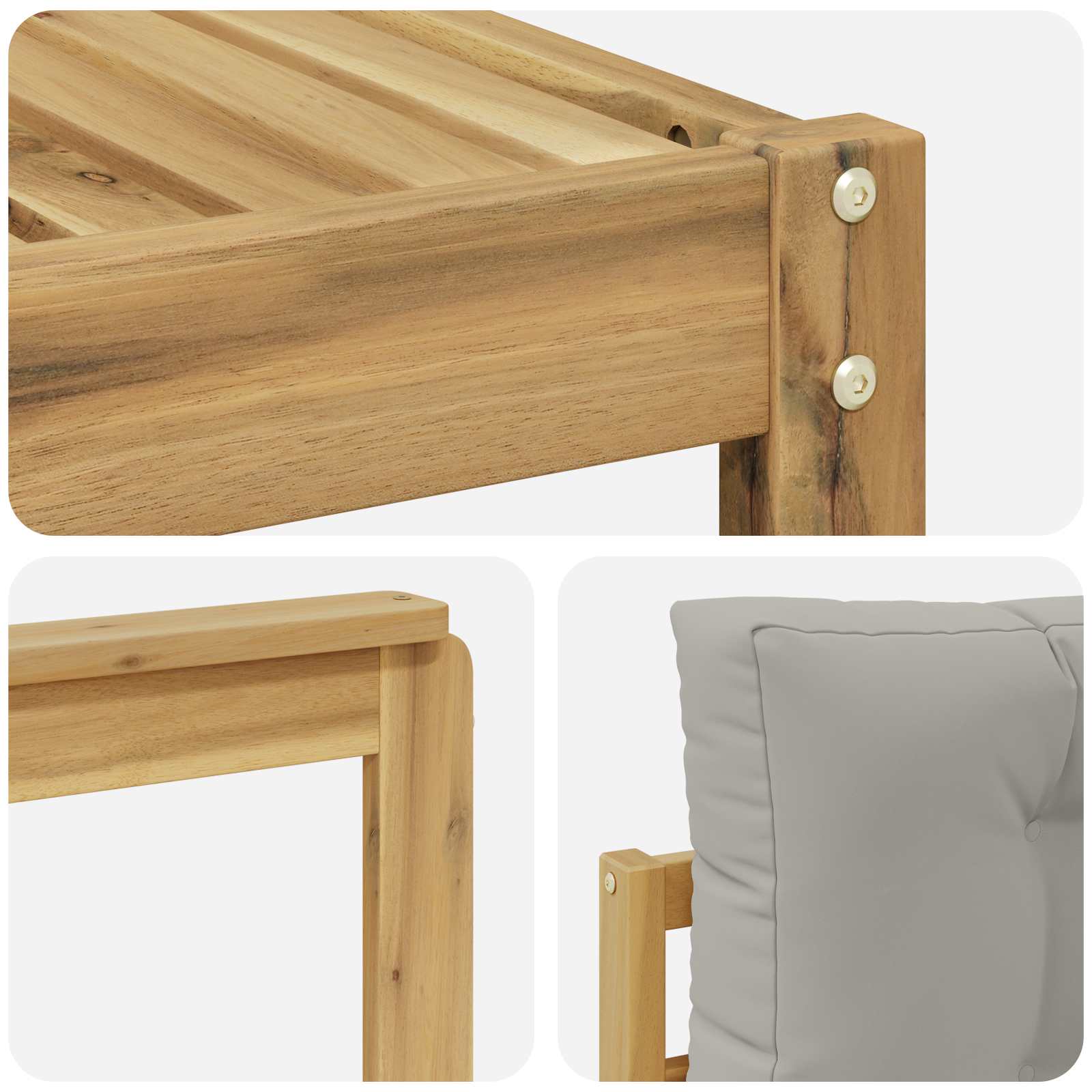 Set vanjskih sofa 9 pcs Bijela i svjetlosiva