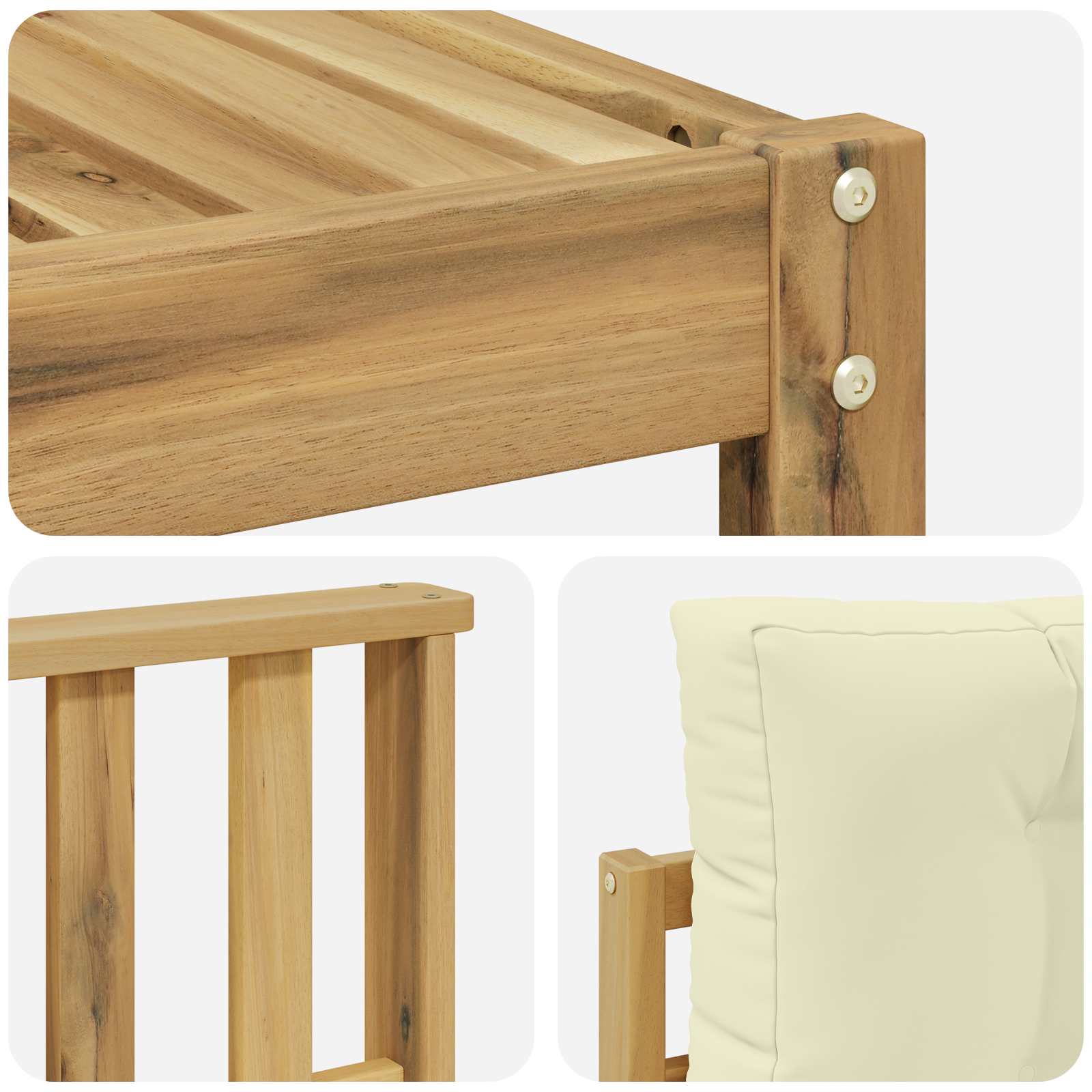 Set vanjskih sofa 9 pcs Bijela i krem