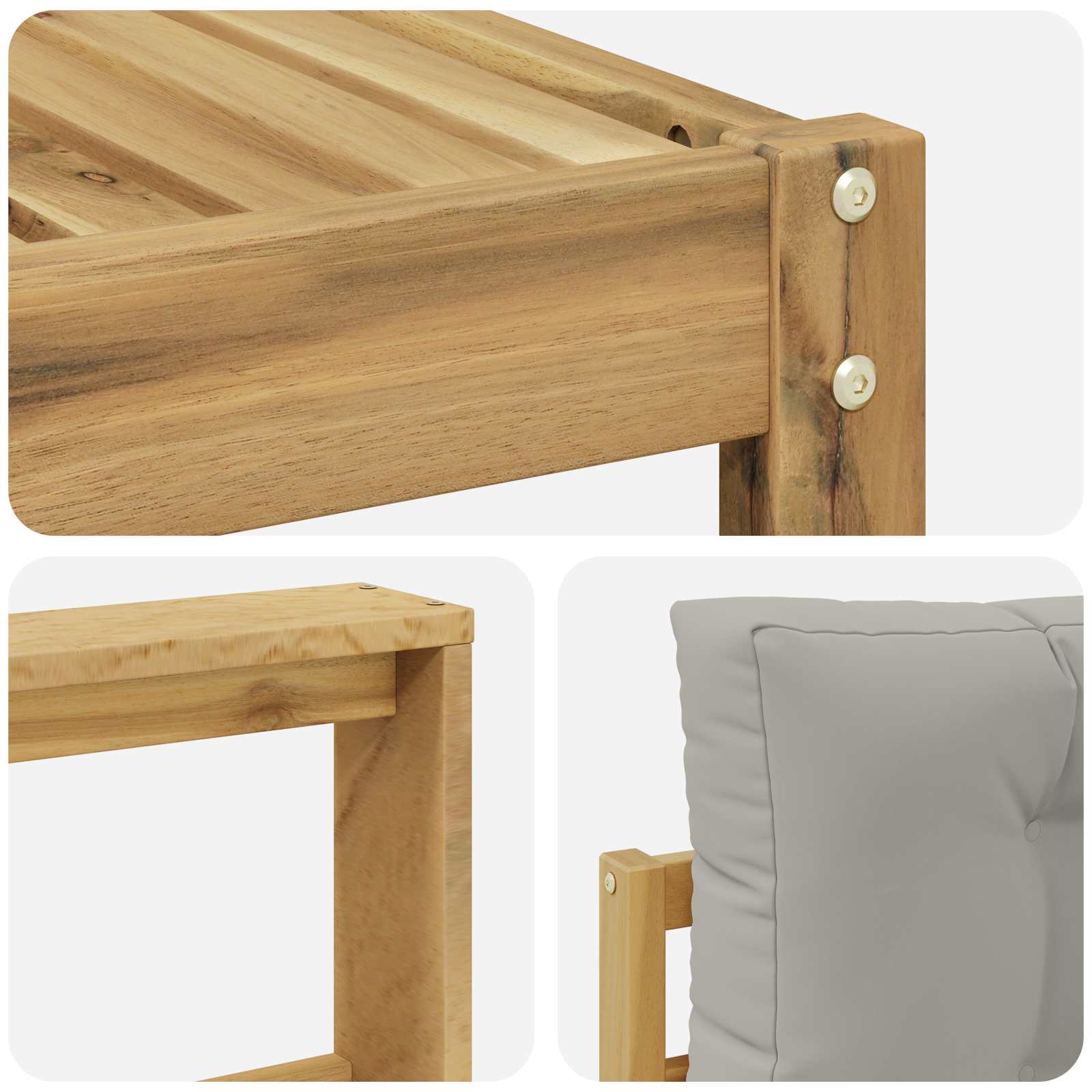 Set vanjskih sofa 9 pcs Bijela i svjetlosiva