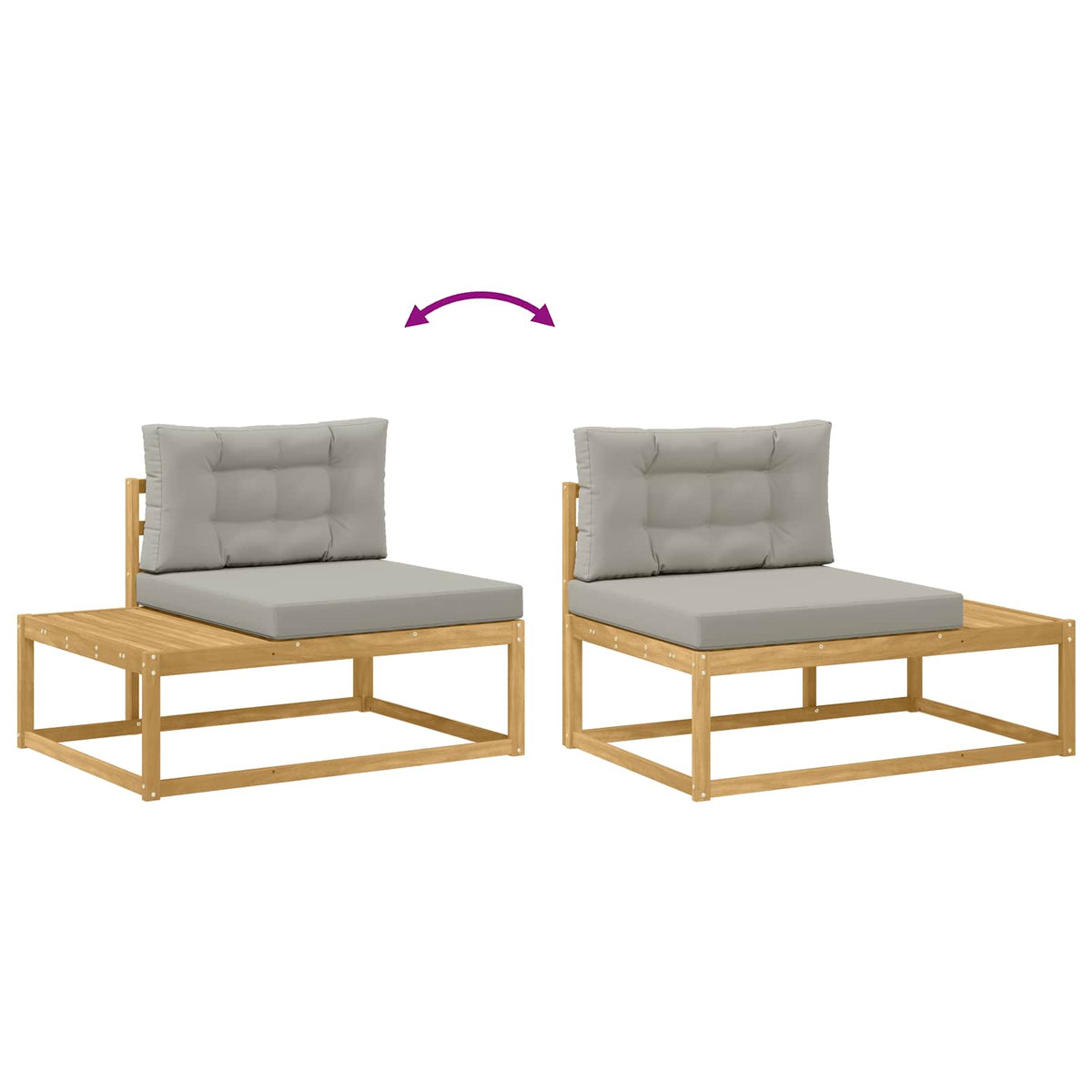 Set vanjskih sofa 5 kom. Bijela Poliester