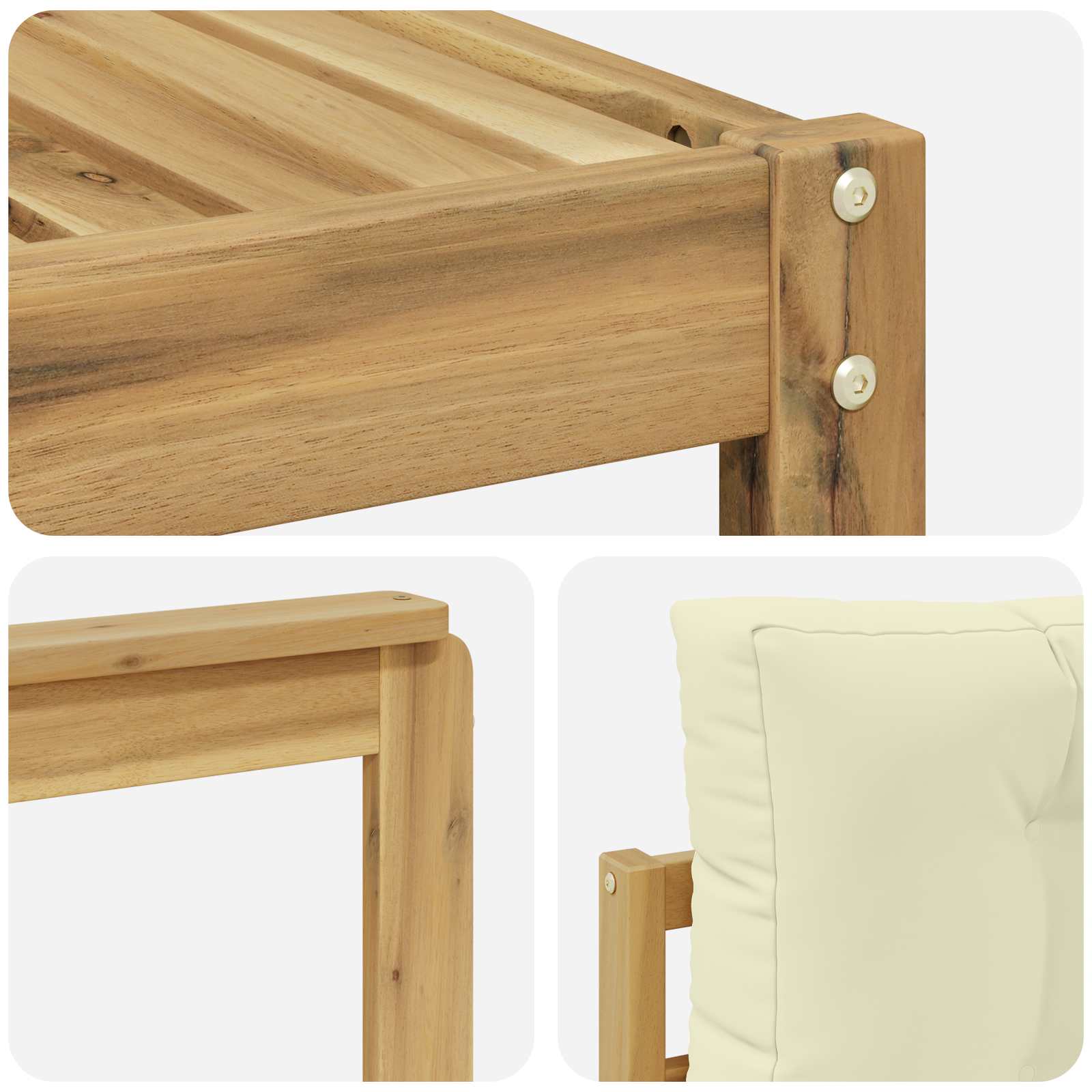 Set vanjskih sofa s jastukom 11 pcs Bijela i krem