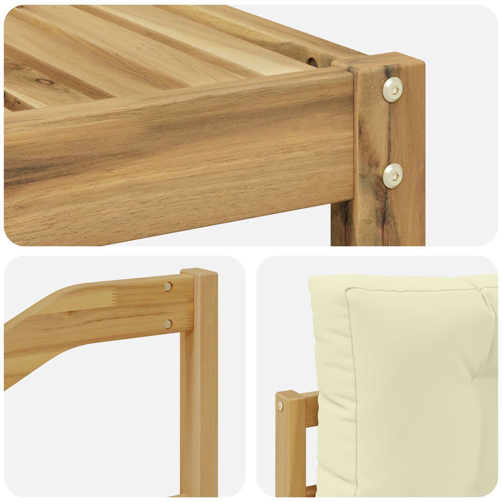Set vanjskih sofa s jastukom 11 pcs Bijela i krem