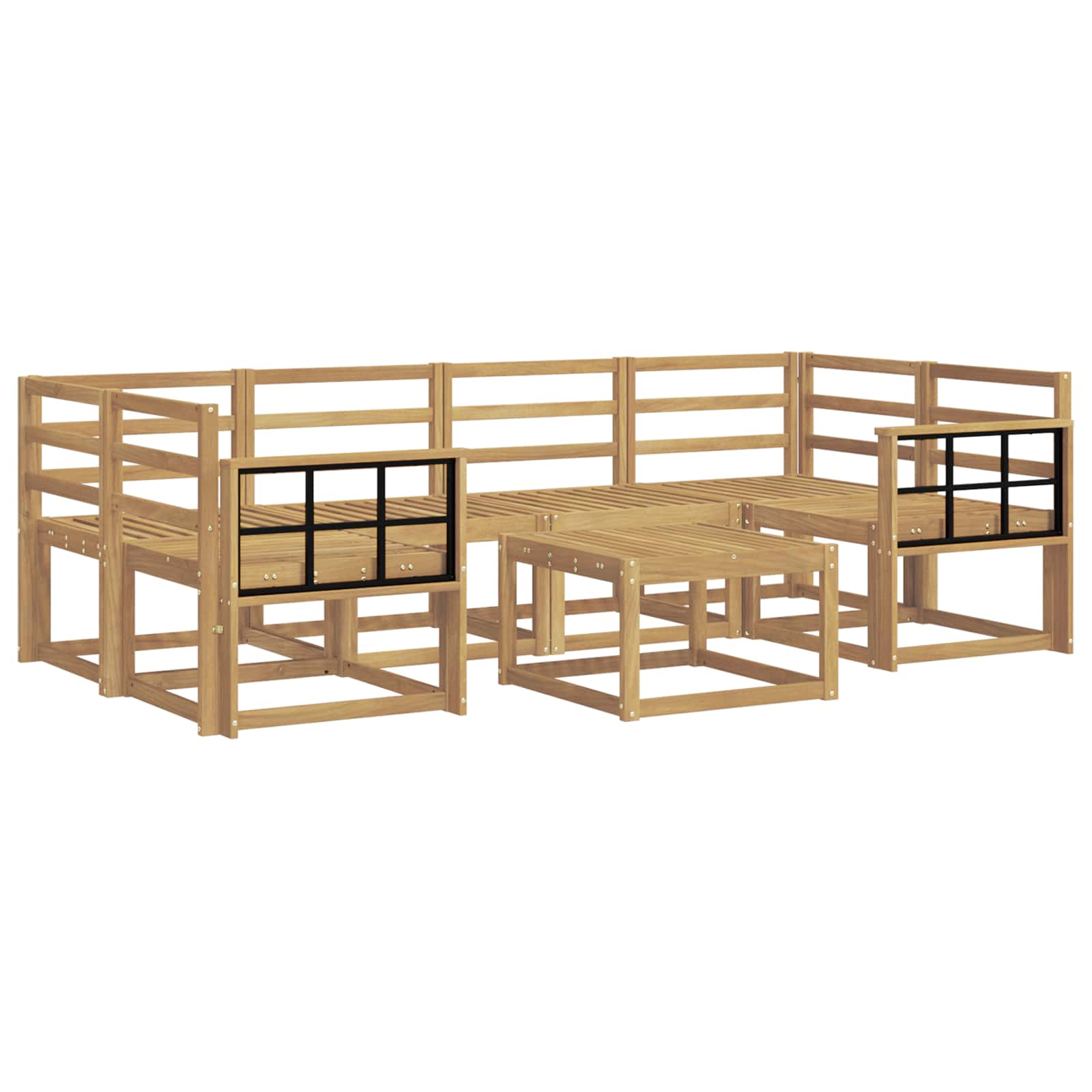 Set vanjskih sofa 7 pcs Bijela 59 x 59 x 37 cm
