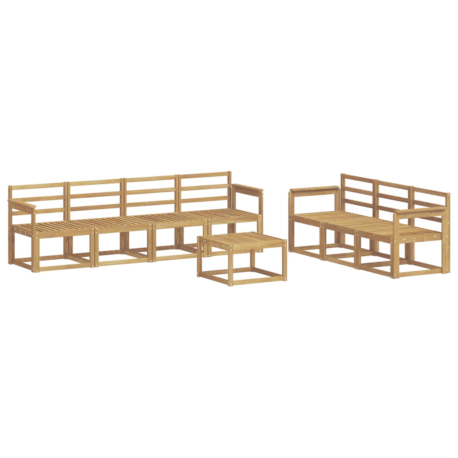Set vanjskih sofa 8 pcs Bijela 59 x 59 x 37 cm