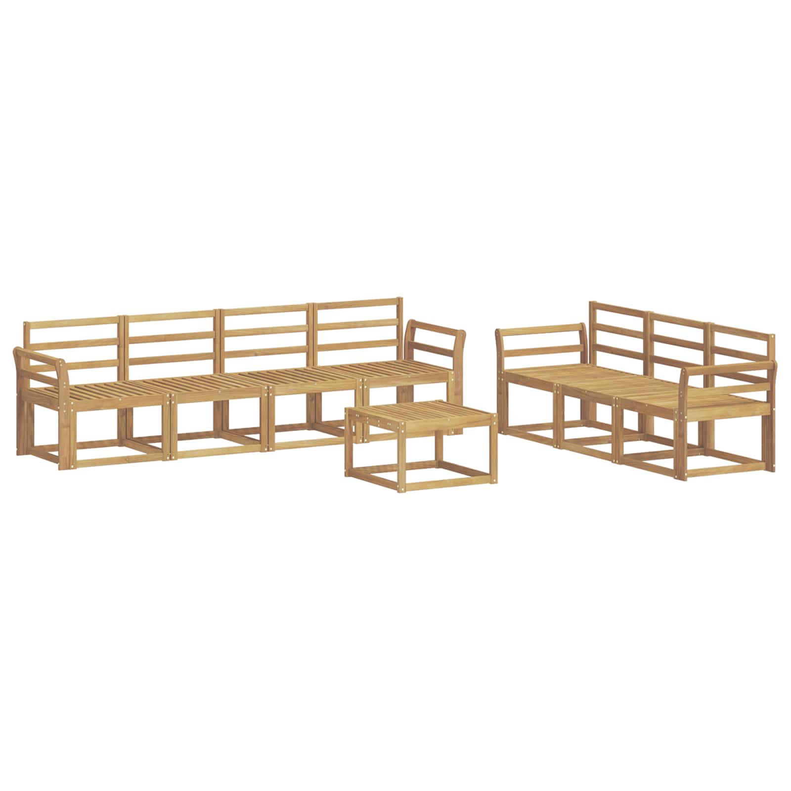 Set vanjskih sofa 8 pcs Bijela 59 x 59 x 37 cm