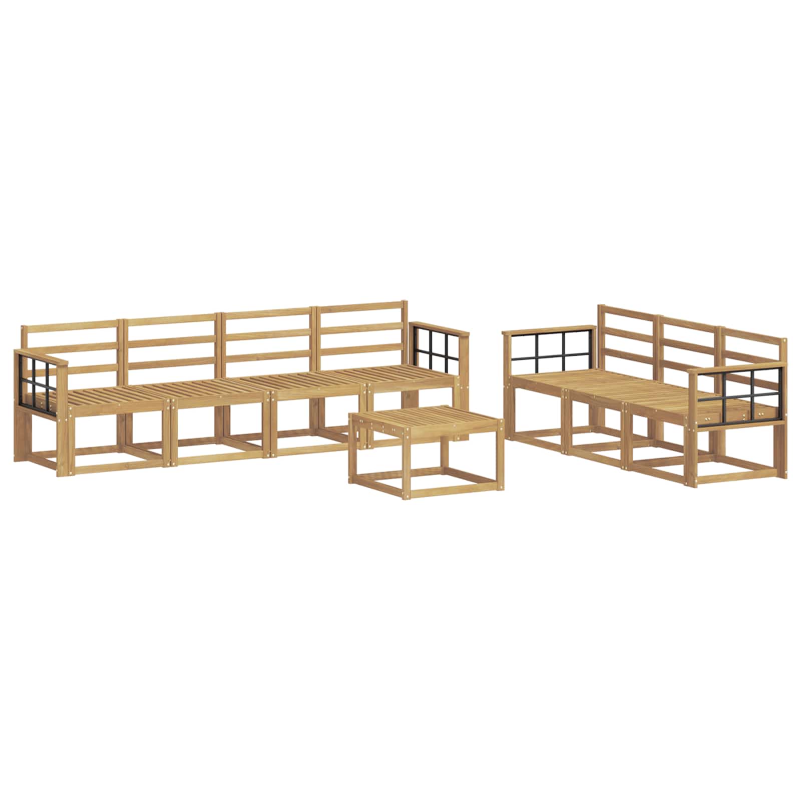 Set vanjskih sofa 8 pcs Bijela 59 x 59 x 37 cm