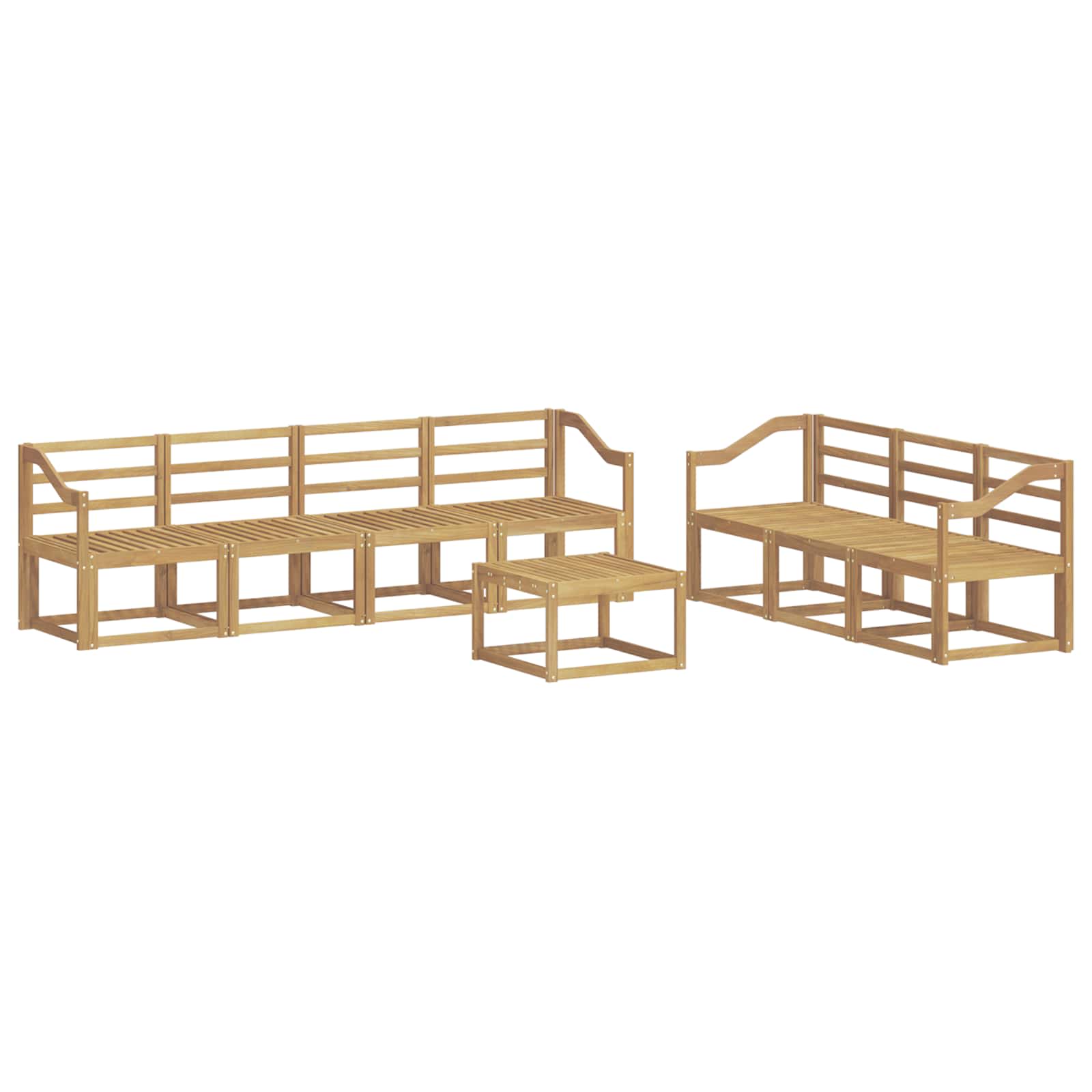 Set vanjskih sofa 8 pcs Bijela 59 x 59 x 37 cm