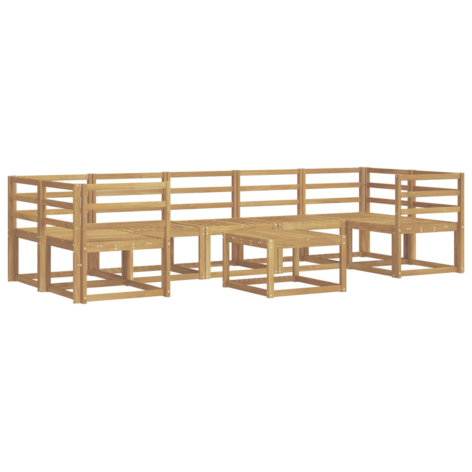 Set vanjskih sofa 8 pcs Bijela 59 x 59 x 37 cm