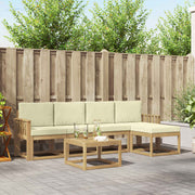 Set vanjskih sofa 6 kom. Bijela i krem 59 x 59 x 37 cm