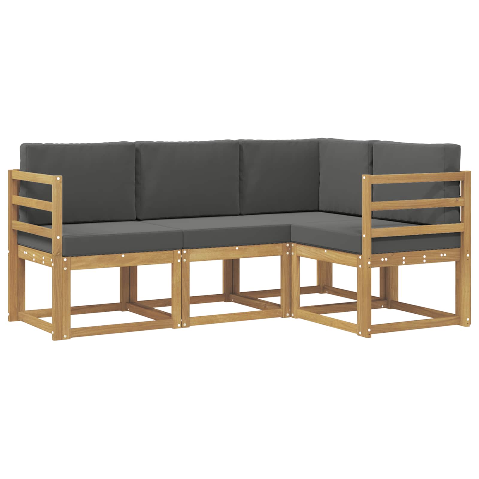 Set vanjskih sofa s jastukom 4 pcs Bijela i antracit