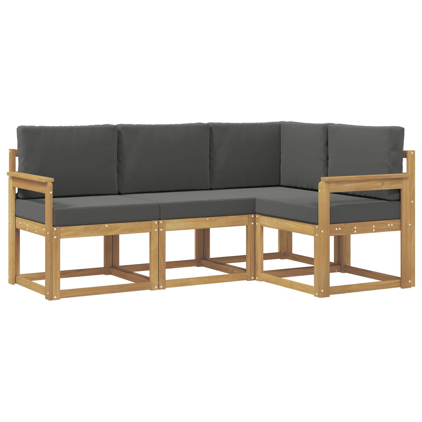 Set vanjskih sofa s jastukom 4 pcs Bijela i antracit