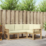 Set vanjskih sofa 4 pcs Bijela i krem