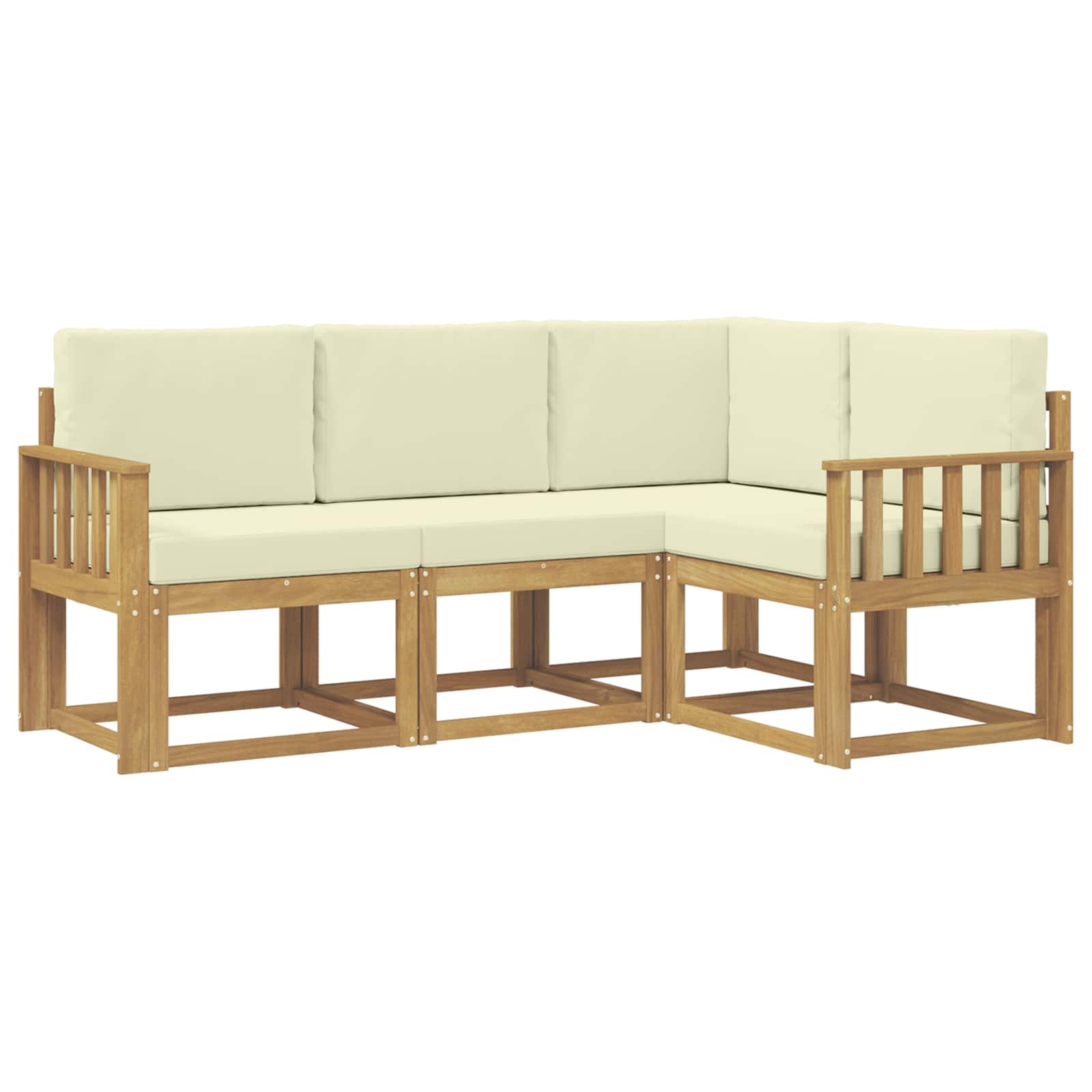 Set vanjskih sofa 4 pcs Bijela i krem