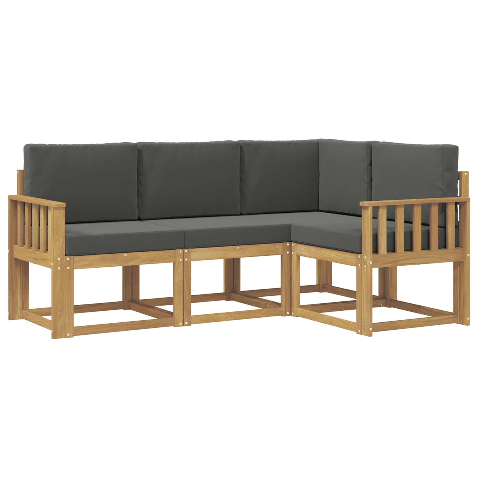 Set vanjskih sofa s jastukom 4 pcs Bijela i antracit