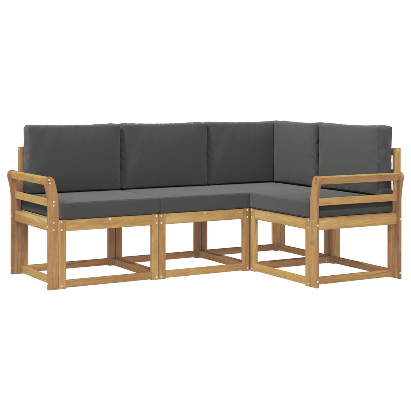 Set vanjskih sofa s jastukom 4 pcs Bijela i antracit
