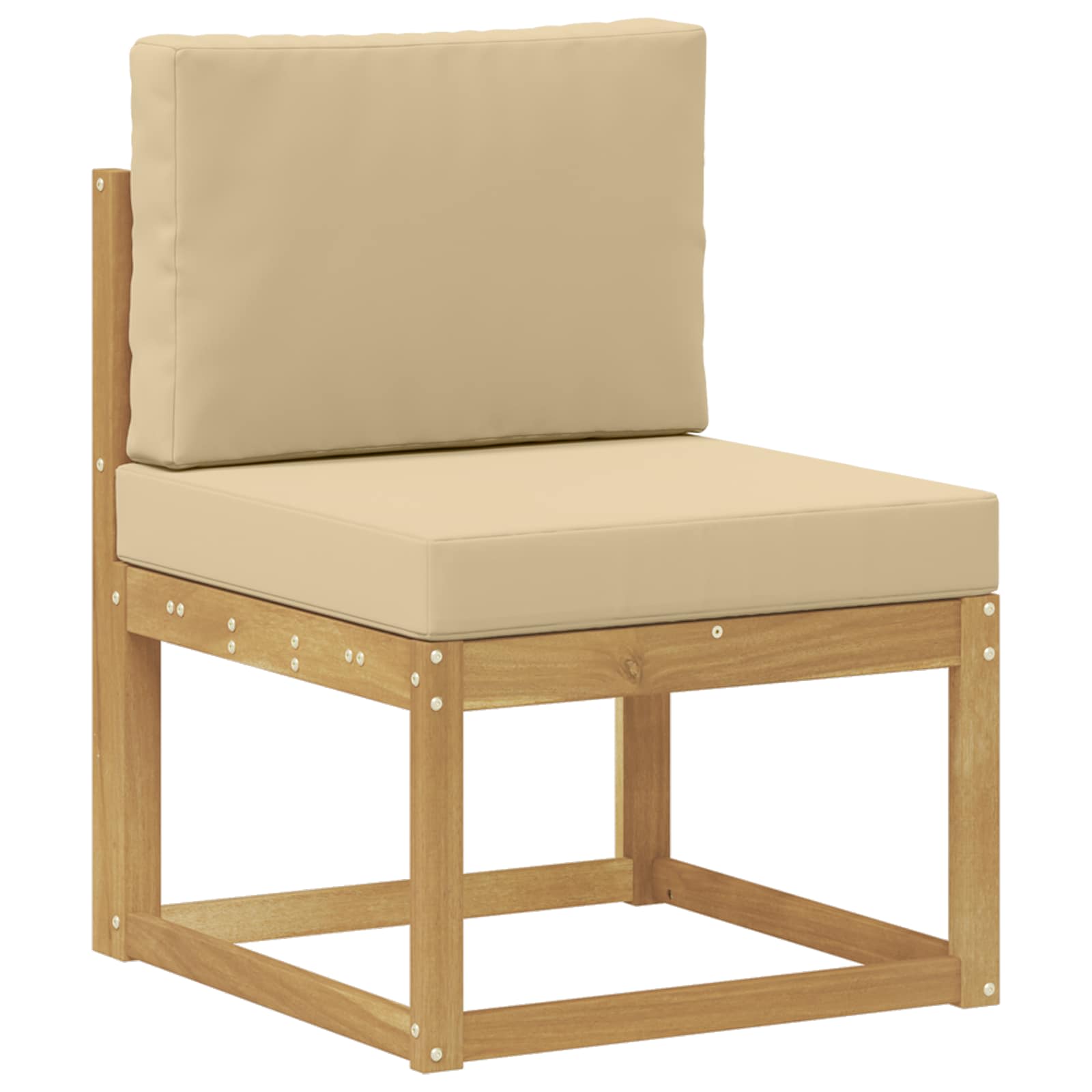 Set vanjskih sofa s jastukom 4 pcs Bijela i bež