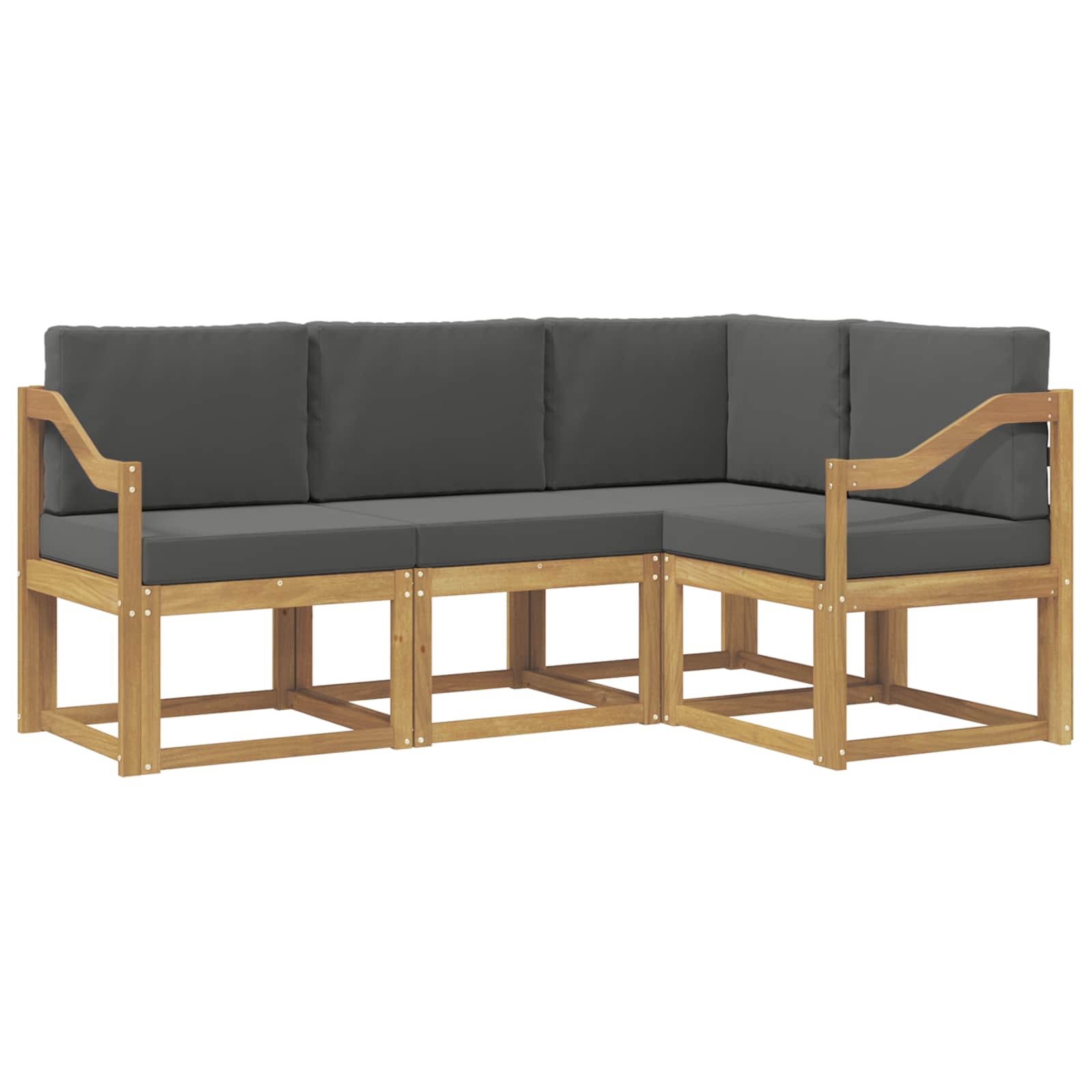 Set vanjskih sofa s jastukom 4 pcs Bijela i antracit