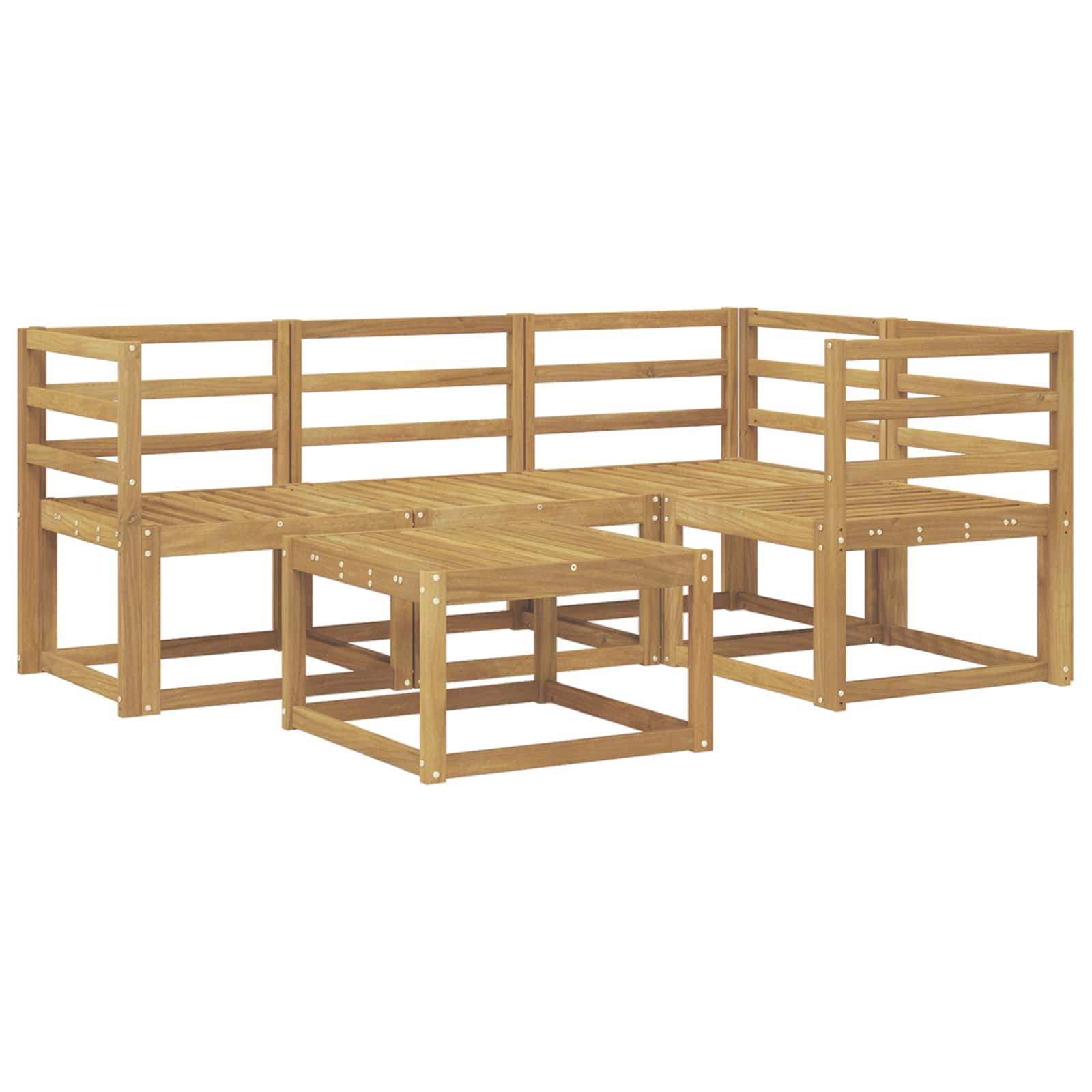 Set vanjskih sofa 5 pcs Bijela 59 x 59 x 37 cm