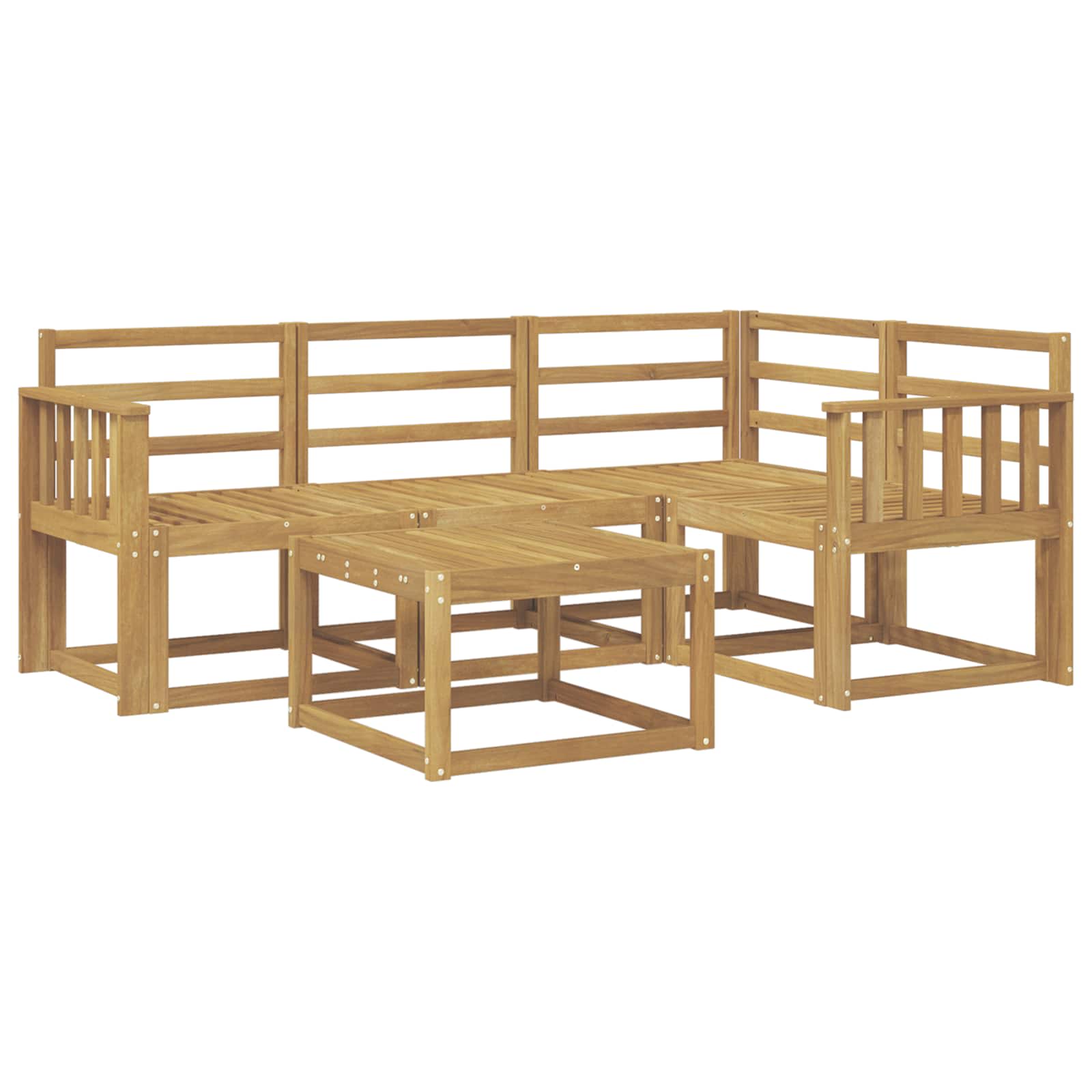 Set vanjskih sofa 5 pcs Bijela 59 x 59 x 37 cm