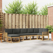 Set vanjskih sofa 7 kom. Bijela i antracit Poliester Smeđa 306 x 128,5 x 73 cm
